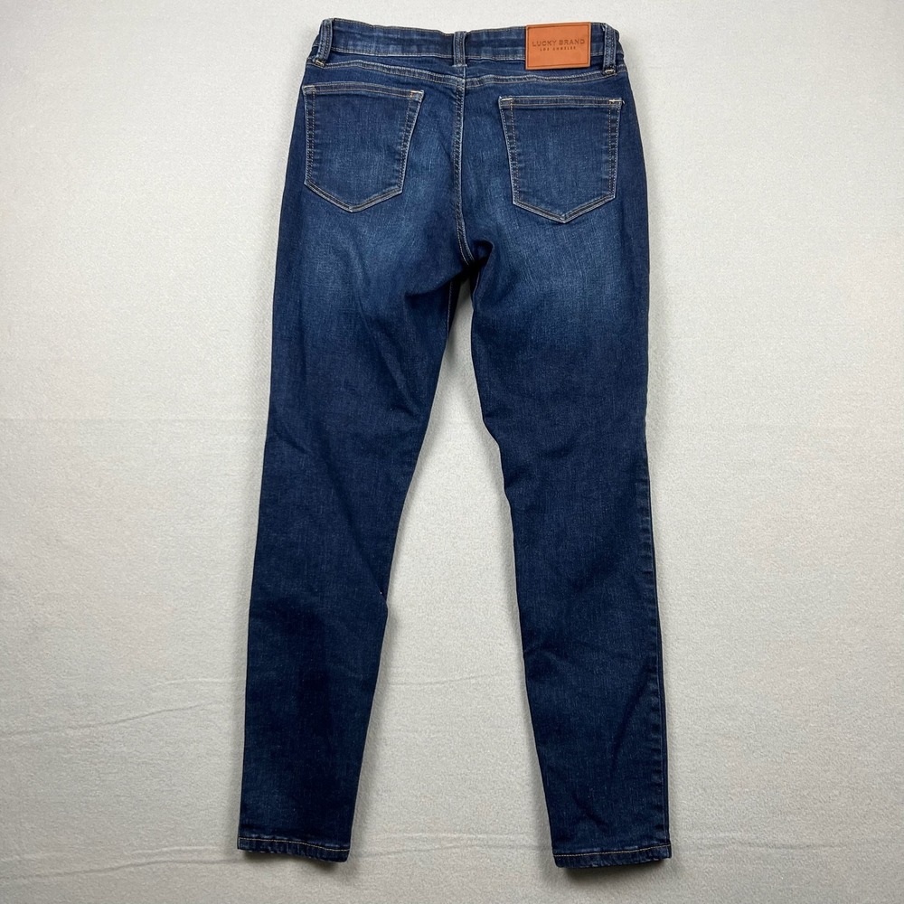 Lucky Brand Womens 8/29 Blue Ava Super Skinny Ankle Mid Rise Denim Jeans - Picture 7 of 9